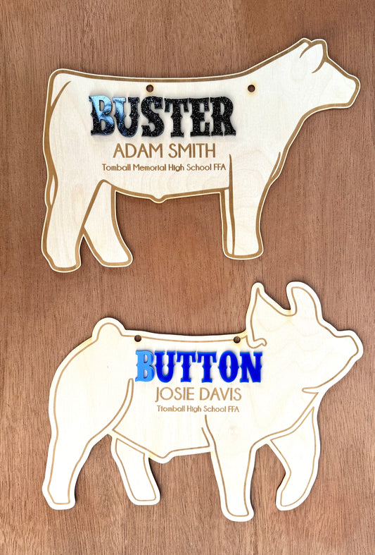 Species Wood Stall Signs